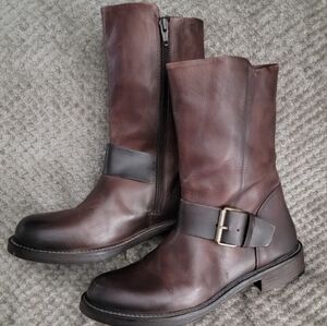 Brown Leather Vintage Foundry Mid-Calf Boots